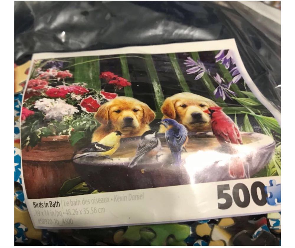 11 Birds In Bath - Sure-lox puzzle collectible - Main Image 2