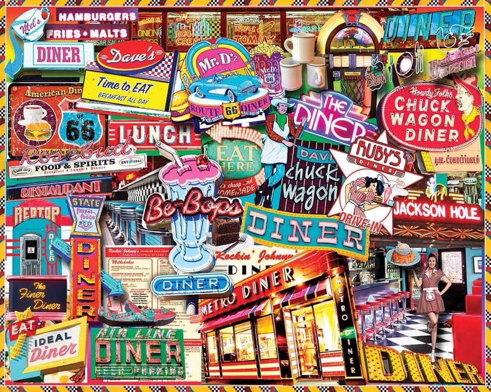 Retro Diner KA - White Mountain puzzle collectible [Barcode 724819261857] - Main Image 2