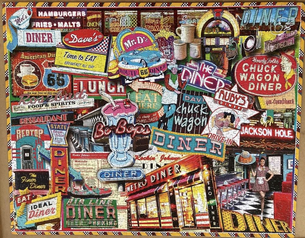 Retro Diner KA - White Mountain puzzle collectible [Barcode 724819261857] - Main Image 4
