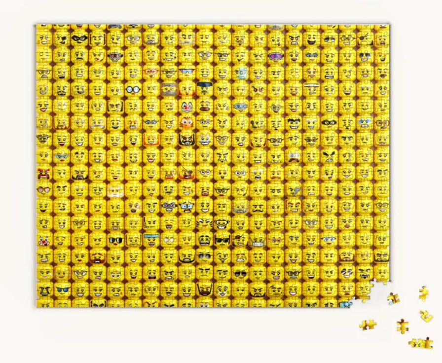 Lego Minifigure Faces - Chronicle Books puzzle collectible [Barcode 9781797210193] - Main Image 2