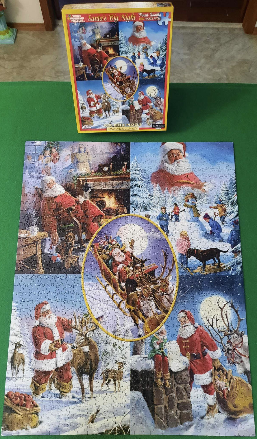 Santas Big Night - White Mountain puzzle collectible [Barcode 724819255092] - Main Image 4