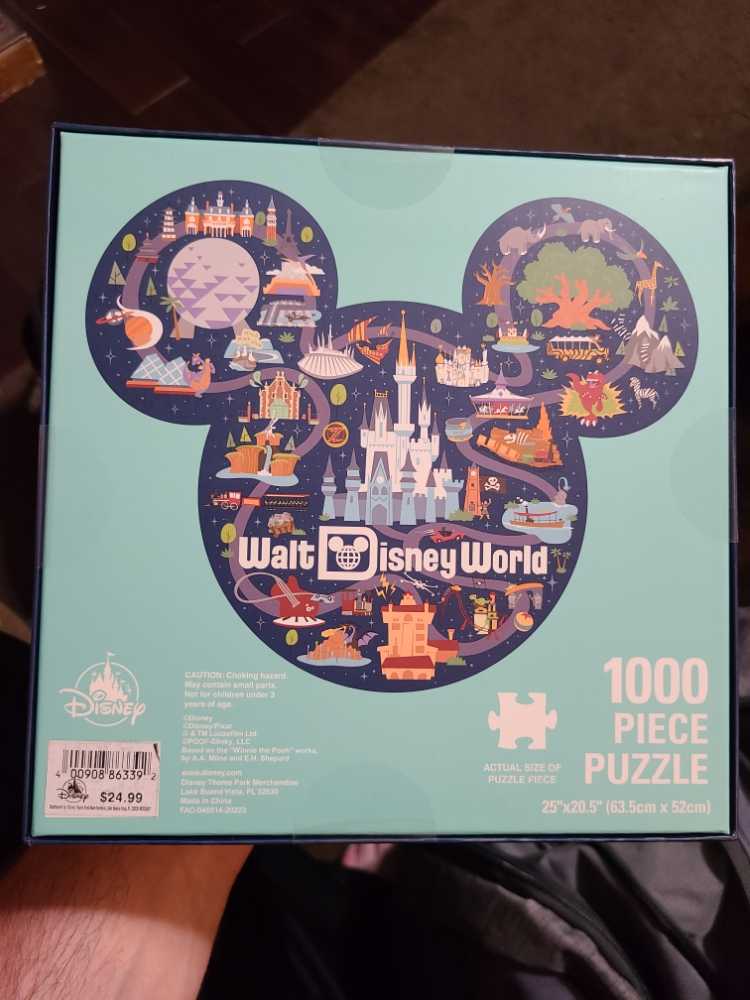 Walt Disney World - Mickey Shaped Map - Disney puzzle collectible [Barcode 400908863392] - Main Image 2