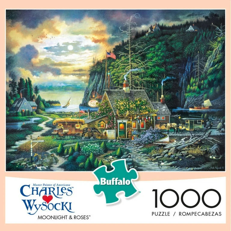 Moonlight & Roses - Buffalo Games puzzle collectible [Barcode 079346114382] - Main Image 2
