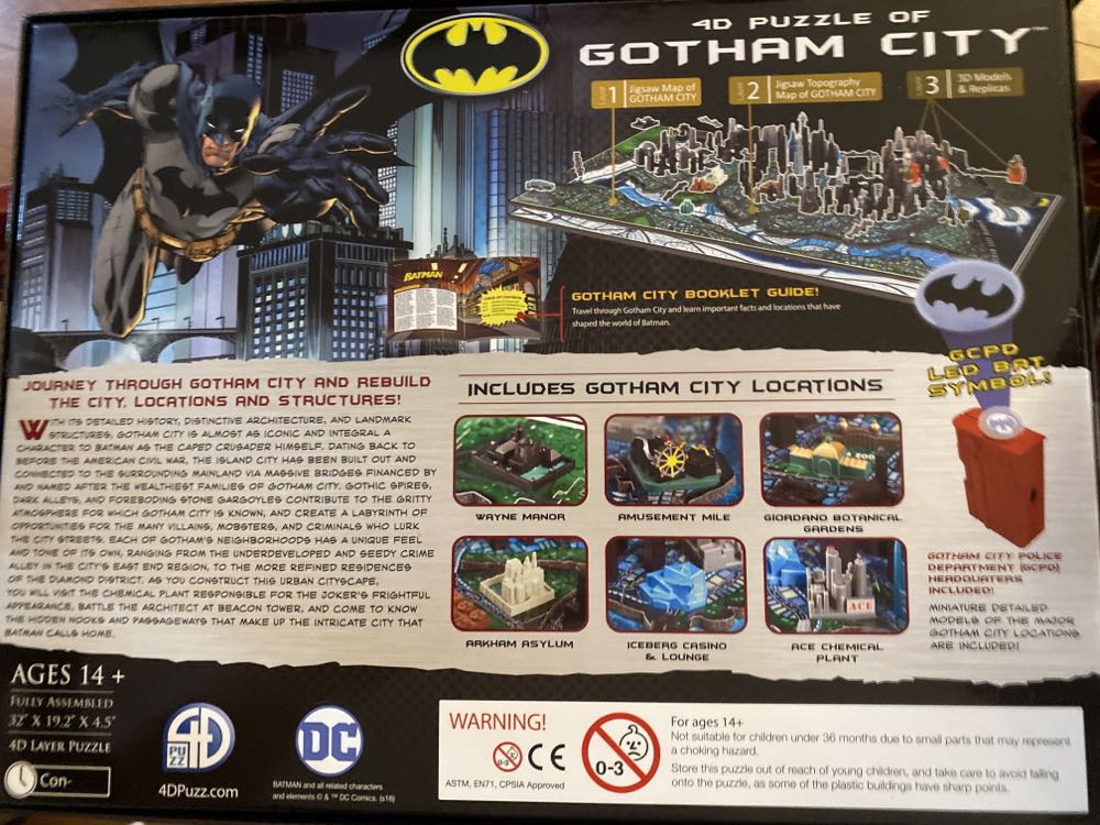 4d Cityscape Batman Gotham City 3d Time Puzzle Piece  puzzle collectible [Barcode 714832511046] - Main Image 3