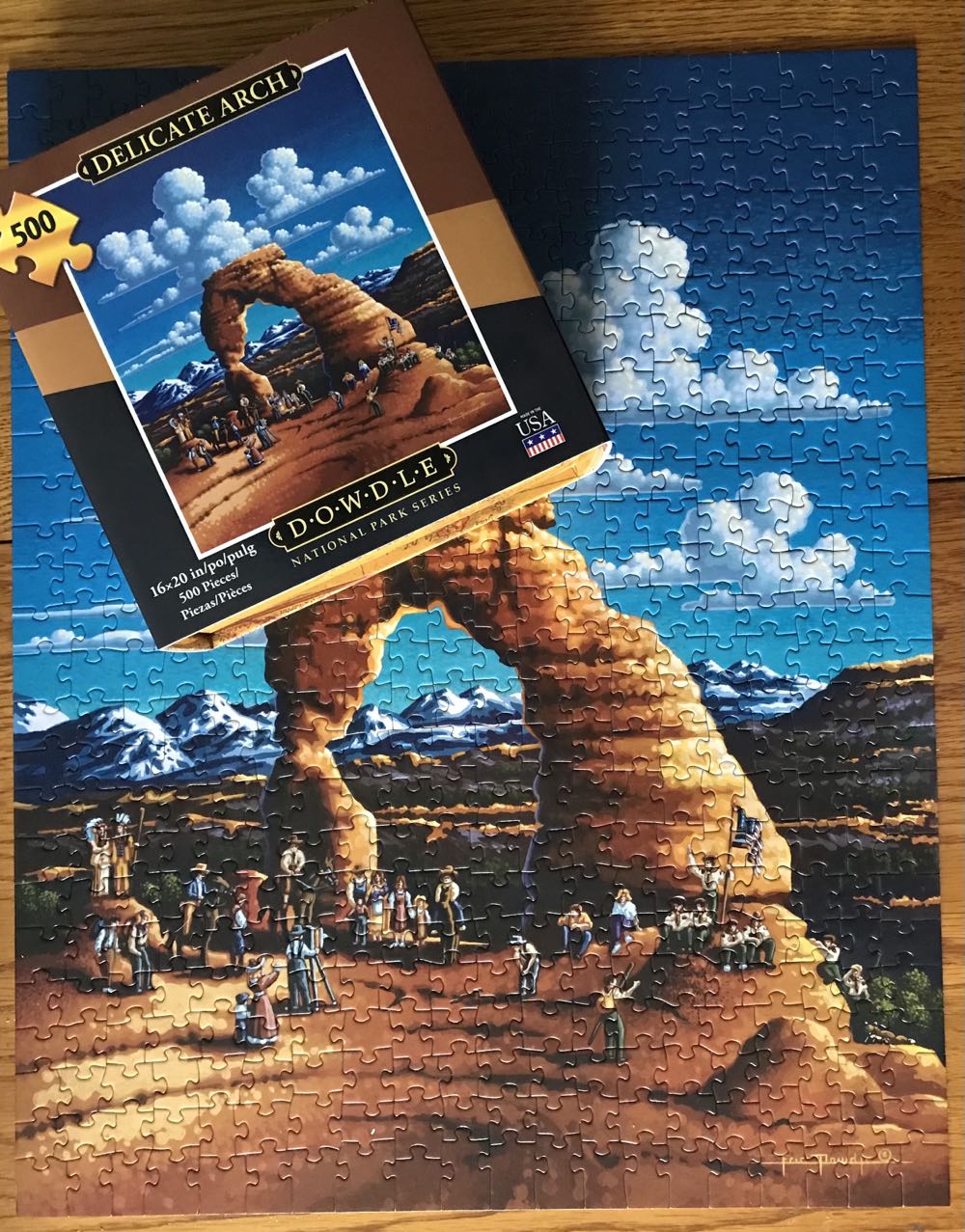 Delicate Arch - Dowdle Folk Art 🇺🇸 puzzle collectible [Barcode 671095001144] - Main Image 3