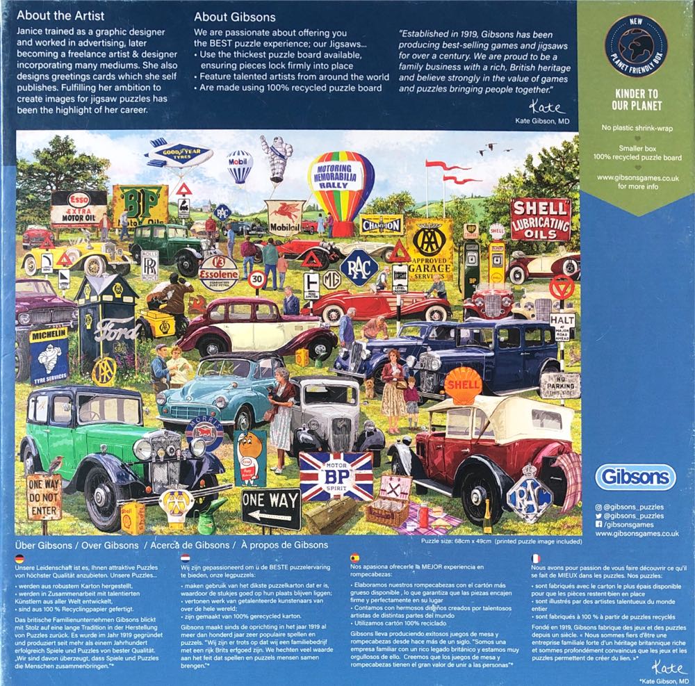 Motoring Memorabilia - Gibsons puzzle collectible [Barcode 5012269063066] - Main Image 3