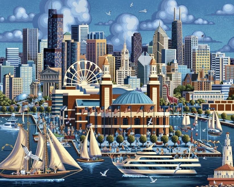 Chicago Navy Pier - Dowdle puzzle collectible [Barcode 671095001267] - Main Image 2