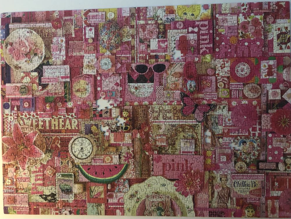 Pink - Cobble Hill puzzle collectible [Barcode 625012518604] - Main Image 2