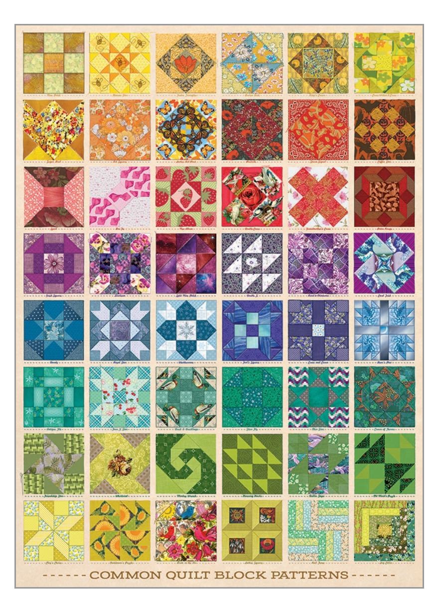 Common Quilt Blocks*^ - Cobble Hill puzzle collectible [Barcode 625012802376] - Main Image 2