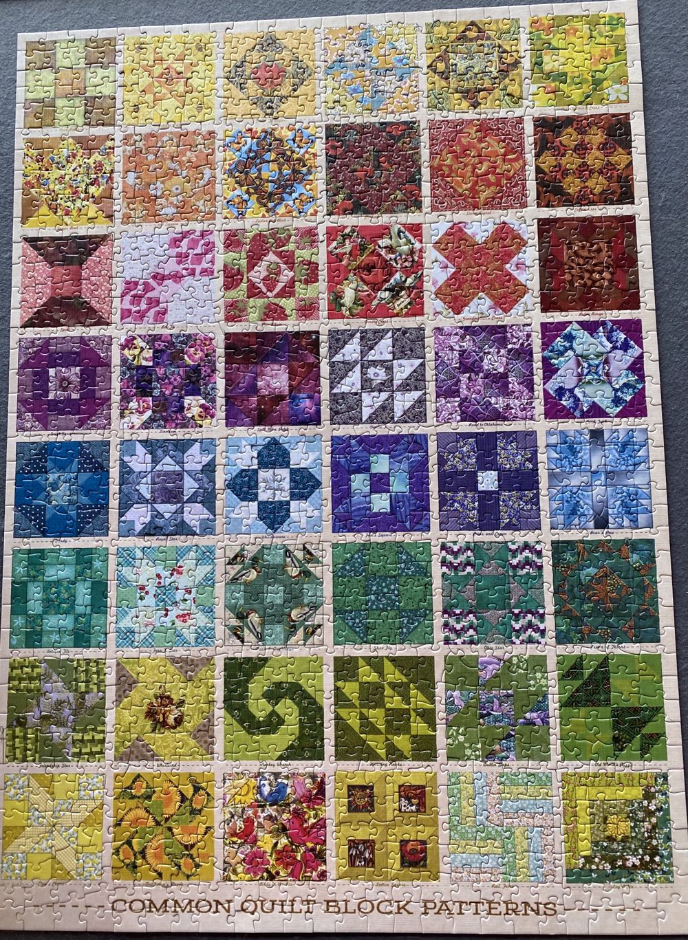 Common Quilt Blocks*^ - Cobble Hill puzzle collectible [Barcode 625012802376] - Main Image 3