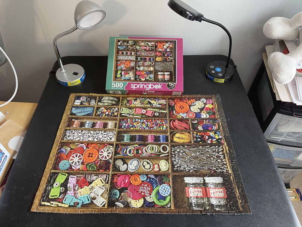 The Sewing Box - Springbok puzzle collectible [Barcode 091683014972] - Main Image 3