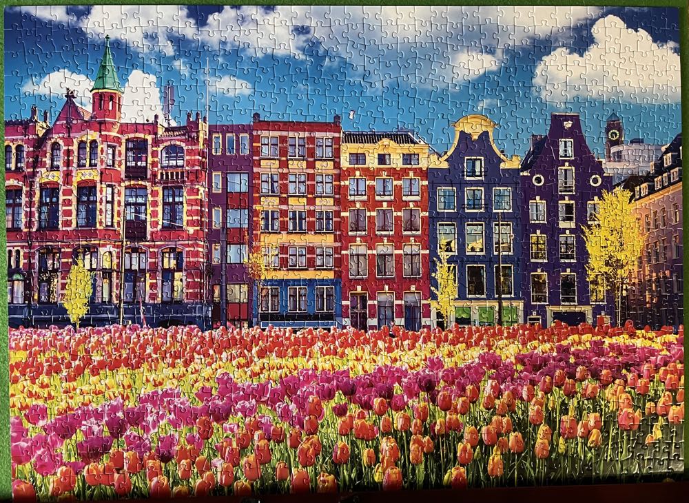Traditional Old Buildings And Tulips In Amsterdam - Cra-Z-Art puzzle collectible [Barcode 4895145419260] - Main Image 2