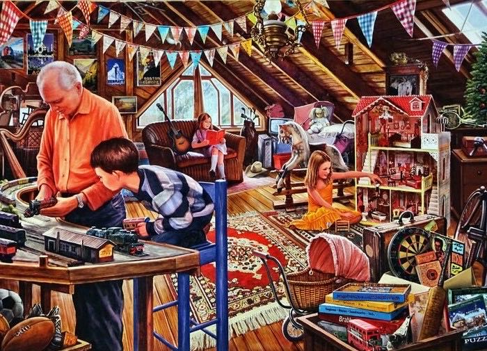 Attic Playtime - Falcon de luxe puzzle collectible [Barcode 8710126110201] - Main Image 2