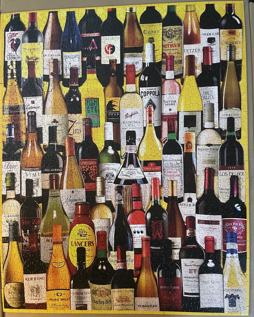 Wine Bottles - White Mountain puzzle collectible [Barcode 724819256624] - Main Image 2