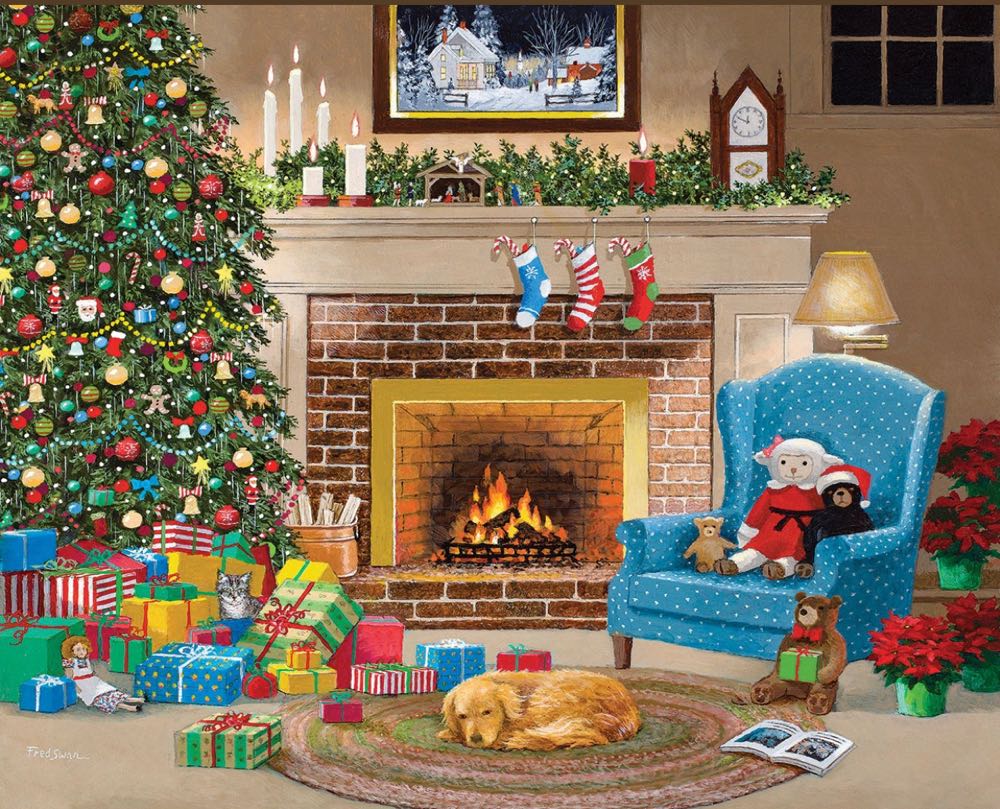 Christmas Eve - White Mountain Puzzles puzzle collectible [Barcode 724819264209] - Main Image 2
