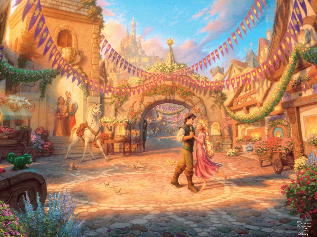 Rapunzel: Dancing in the Sunlit Courtyard 750pc Puzzle - Ceaco puzzle collectible [Barcode 021081291798] - Main Image 2