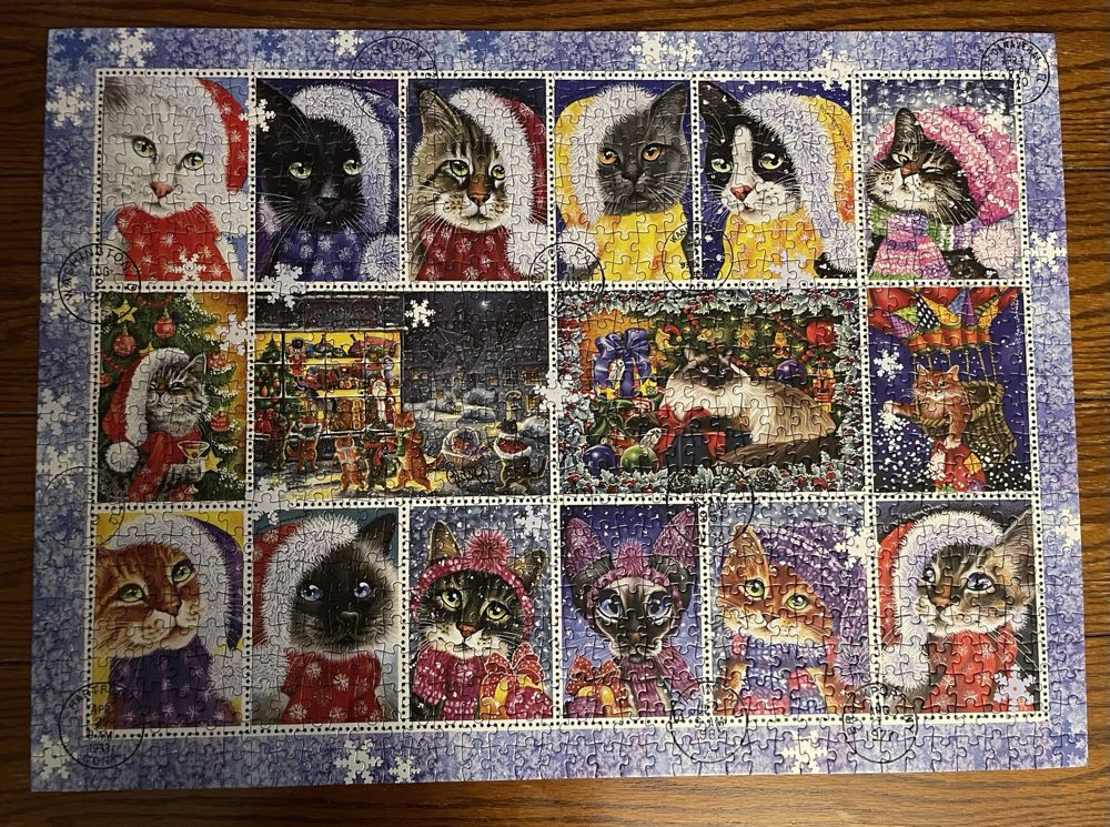 Christmas cat stamp collection - Anatolian 🇹🇷 puzzle collectible [Barcode 8698543111035] - Main Image 2