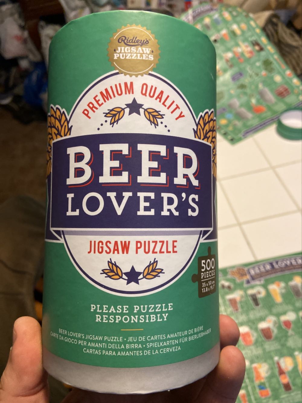 Beer Lovers Jigsaw Puzzle - Ridley’s puzzle collectible [Barcode 5055923773093] - Main Image 3