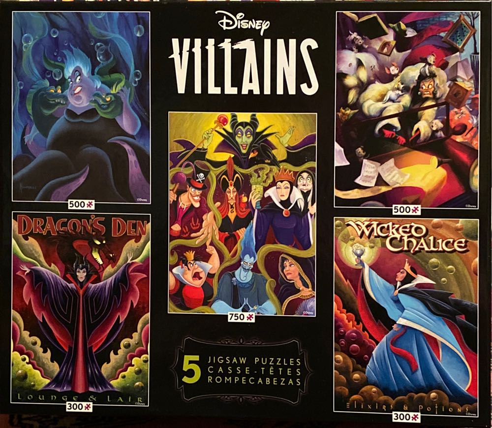 Ceaco: Disney Villains 5-Pack - Ceaco puzzle collectible [Barcode 021081370134] - Main Image 2