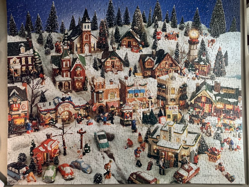 Snow Village By Dept. 56 - Springbok By Hallmark puzzle collectible - Main Image 3