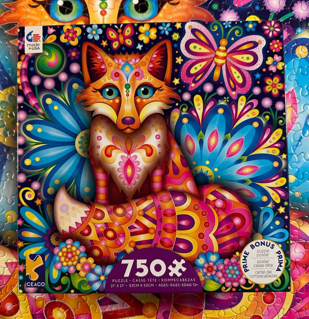 Groovy Animals - Fox - Ceaco puzzle collectible [Barcode 021081291590] - Main Image 3