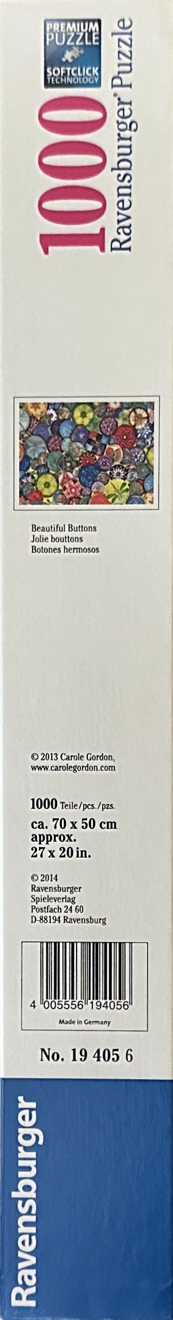 Beautiful Buttons 🔝 - Ravensburger puzzle collectible [Barcode 4005556194056] - Main Image 2