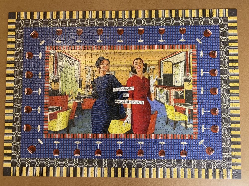We Go Together Like Drunk & Disorderly - Anne Taintor puzzle collectible [Barcode 823398135709] - Main Image 2