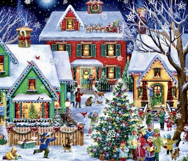 Classic Christmas : Christmas Houses 🆕 -  Ceaco puzzle collectible [Barcode 021081332675] - Main Image 2