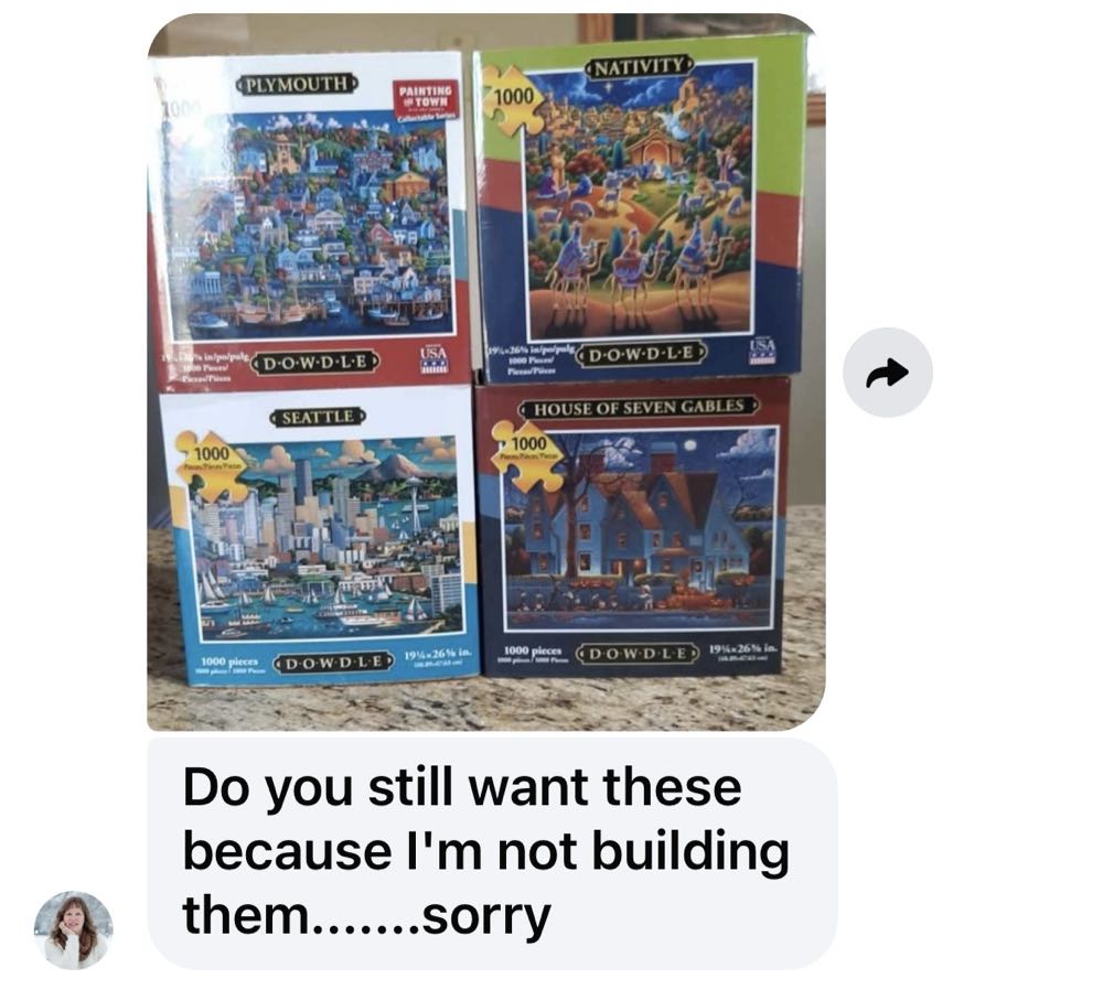 Plymouth 💢 - Dowdle Folk Art puzzle collectible [Barcode 671095402903] - Main Image 3