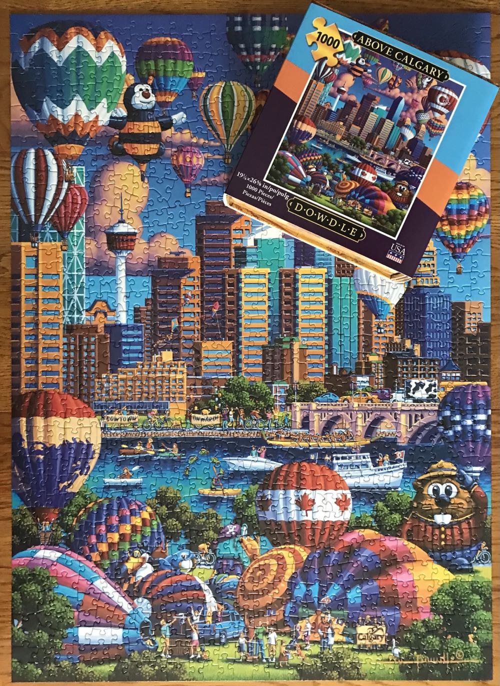 Above Calgary - Dowdle Puzzles puzzle collectible [Barcode 671095103831] - Main Image 3
