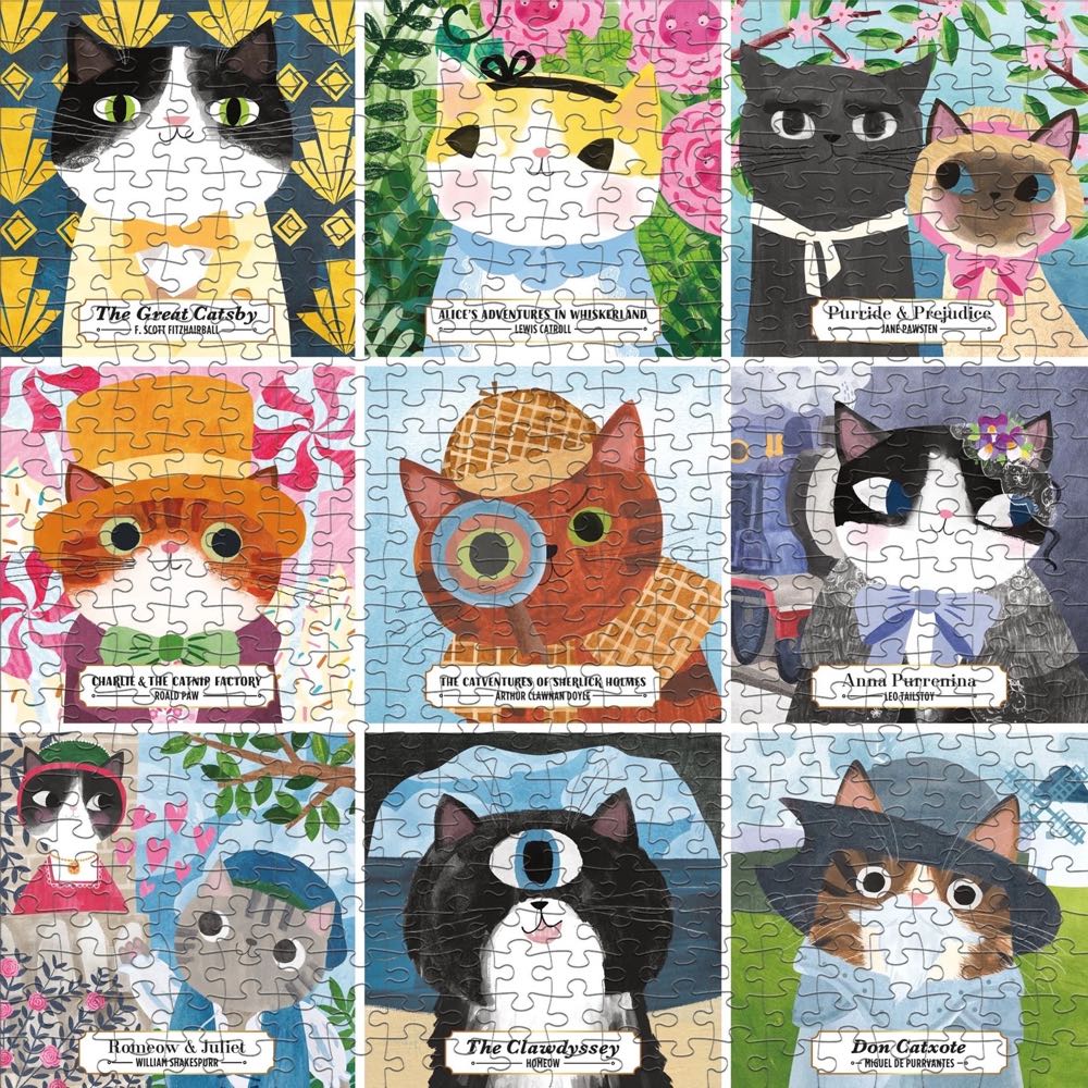 Bookish Cats - SOLD - Mudpuppy puzzle collectible - Main Image 2