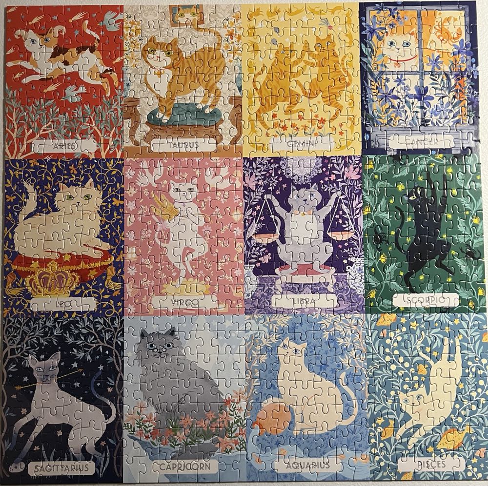 Cat Zodiac - Galison puzzle collectible [Barcode 9780735357068] - Main Image 2