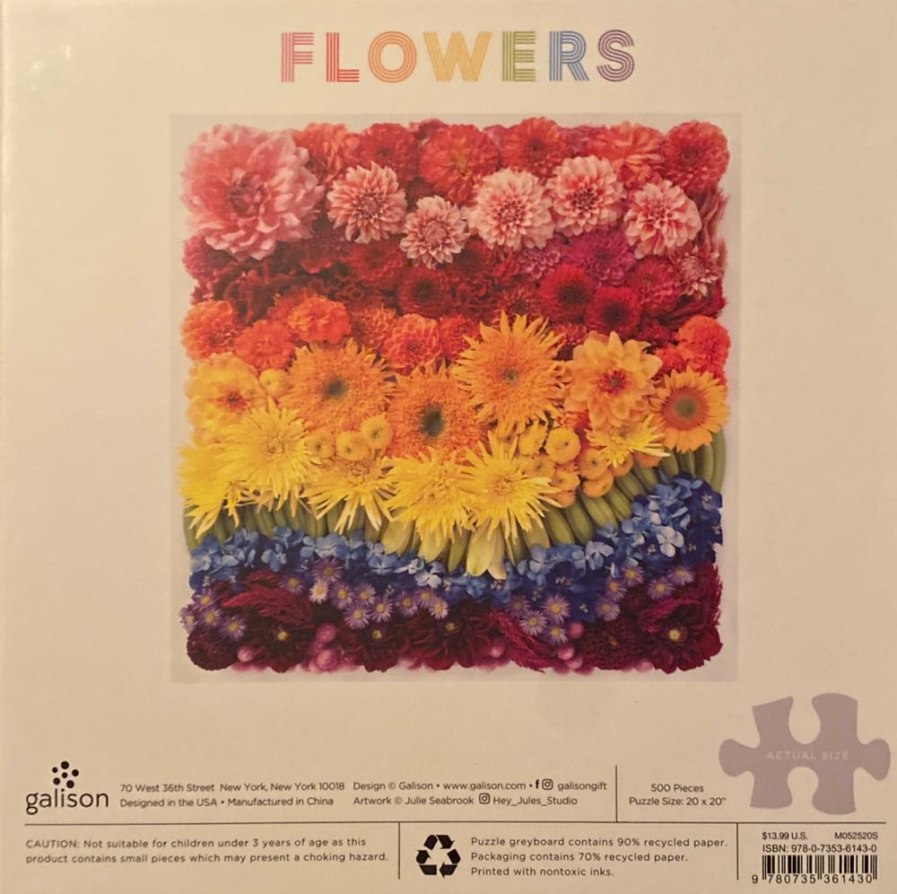 Flowers - Galison puzzle collectible [Barcode 9780735361430] - Main Image 4