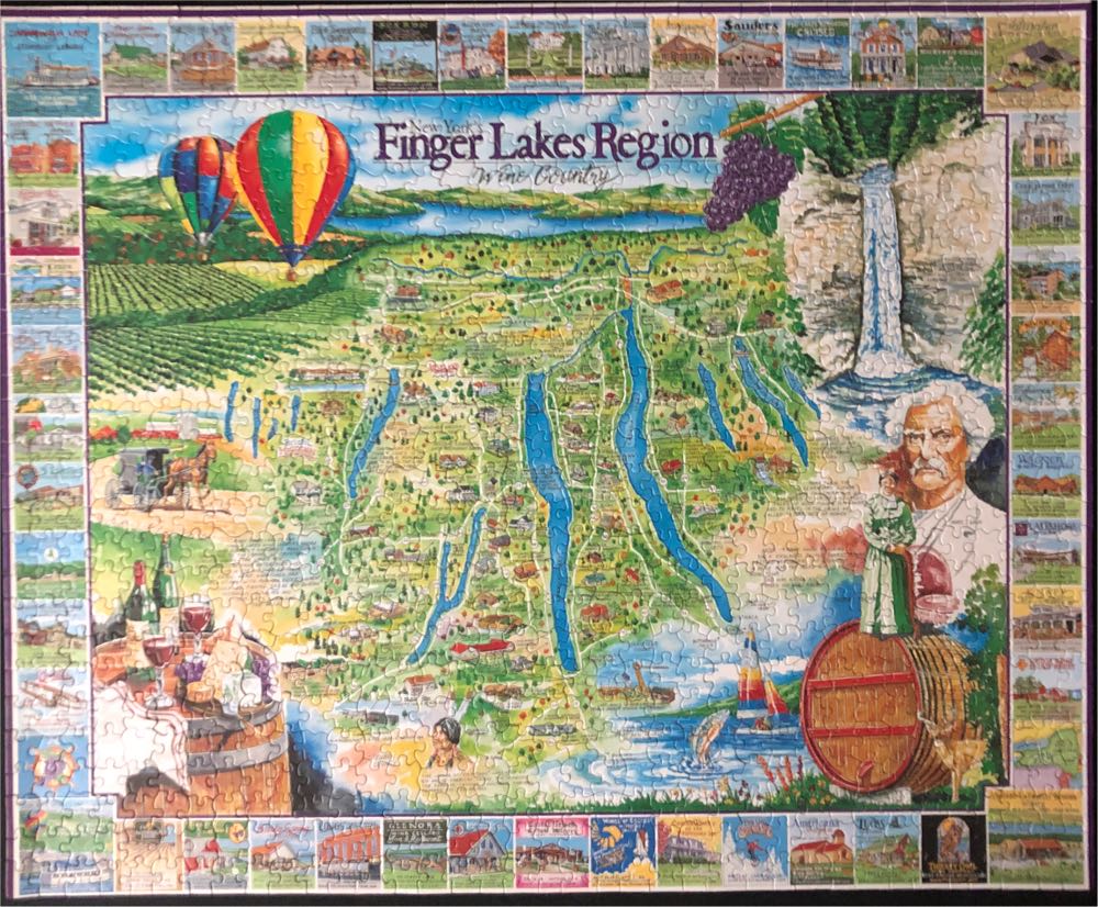 Finger Lakes Region - White Mountain Puzzles puzzle collectible [Barcode 724819246847] - Main Image 2