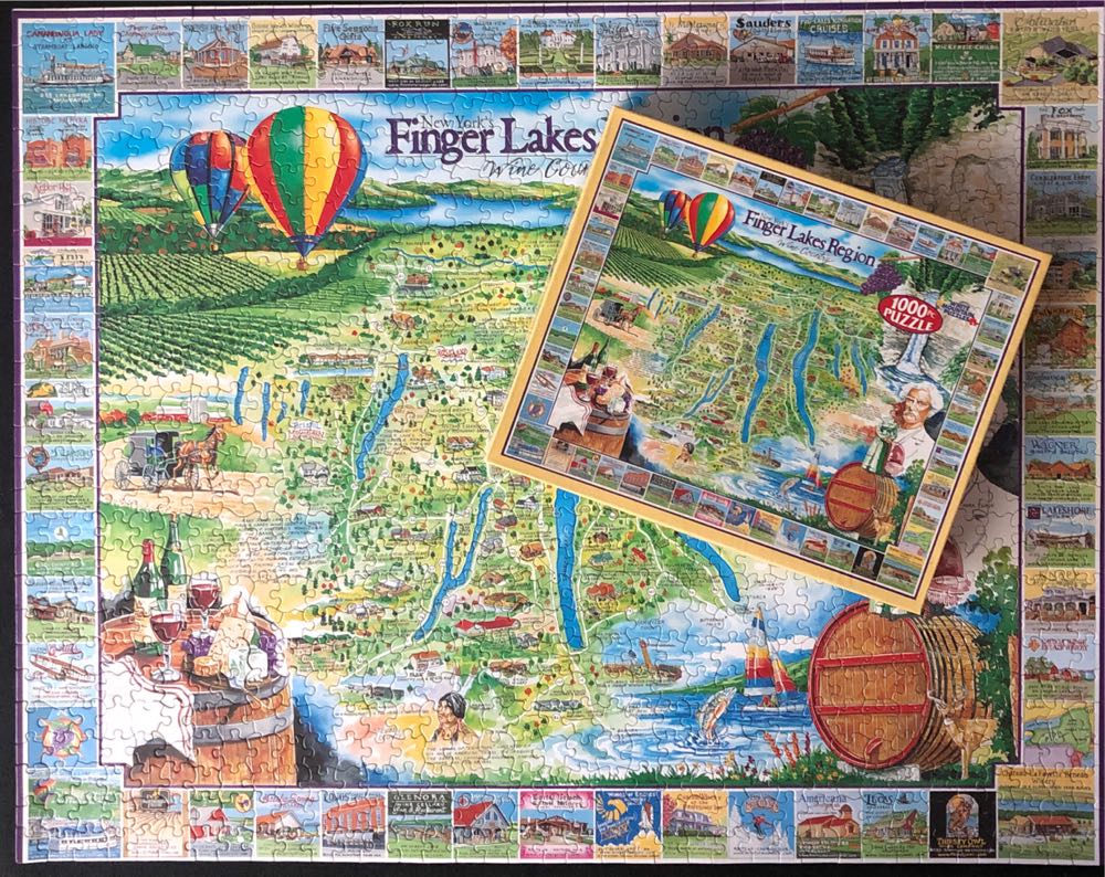Finger Lakes Region - White Mountain Puzzles puzzle collectible [Barcode 724819246847] - Main Image 3