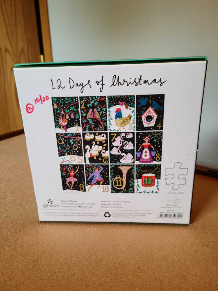 Twelve Days Of Christmas - Galison puzzle collectible [Barcode 9780735356894] - Main Image 2