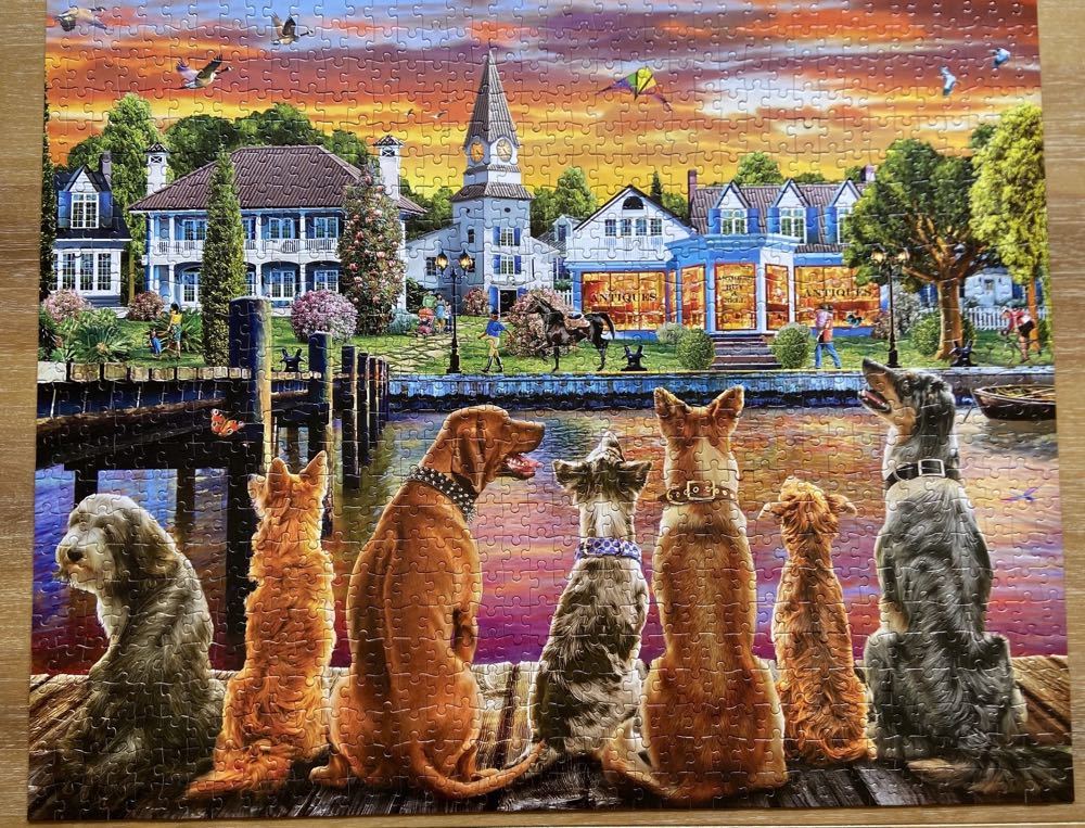 Dockside Dogs - Vermont Christmas Company puzzle collectible [Barcode 871241003149] - Main Image 2