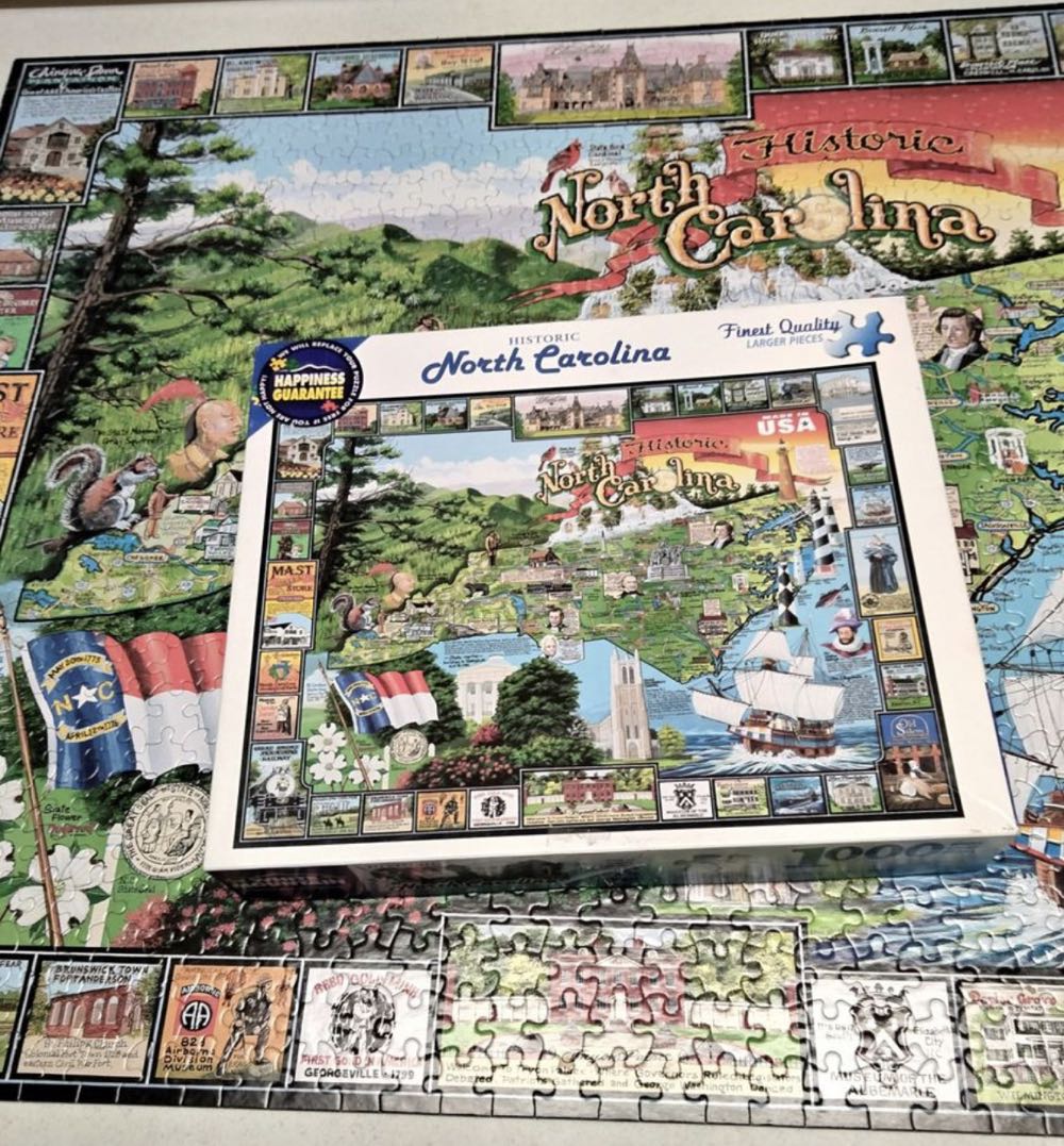 Historic North Carolina - White Mountain Puzzles puzzle collectible [Barcode 724819247516] - Main Image 4