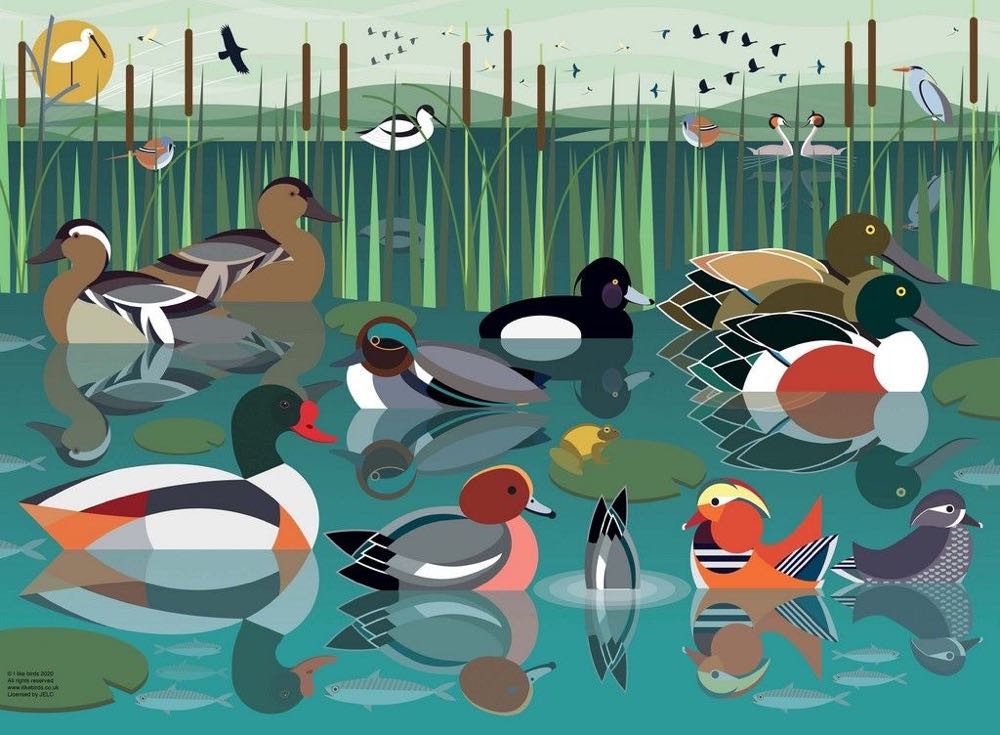 I Like Birds - WATERLANDS - Ravensburger 🇬🇧 puzzle collectible [Barcode 4005556164110] - Main Image 2