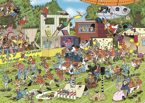 Chaos on the Field - Jumbo puzzle collectible [Barcode 8710126190203] - Main Image 2