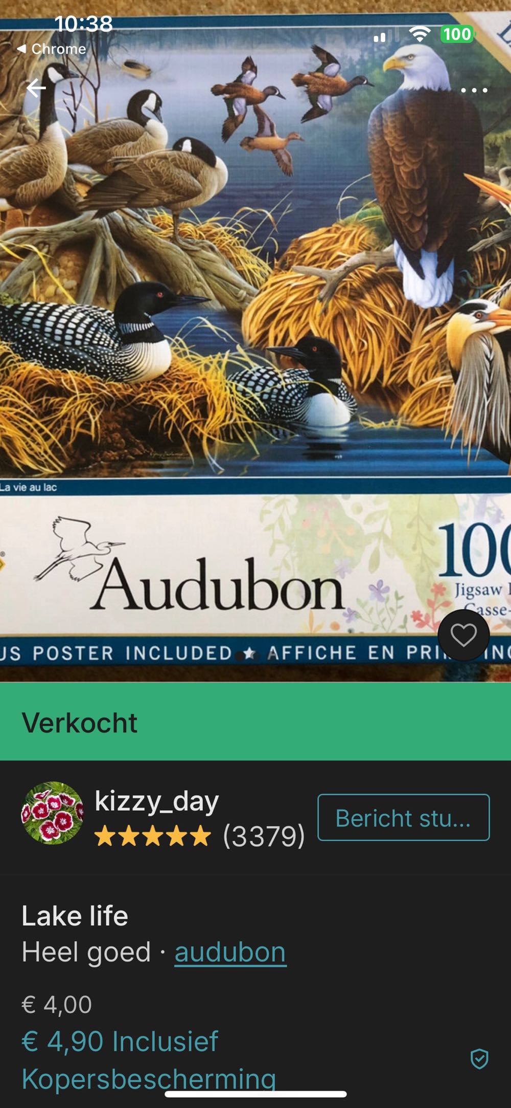 Audubon : Lake Life - MasterPieces puzzle collectible [Barcode 705988720222] - Main Image 4