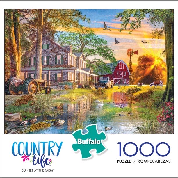 Sunset At The Farm - Buffalo Country Life puzzle collectible [Barcode 079346119356] - Main Image 1