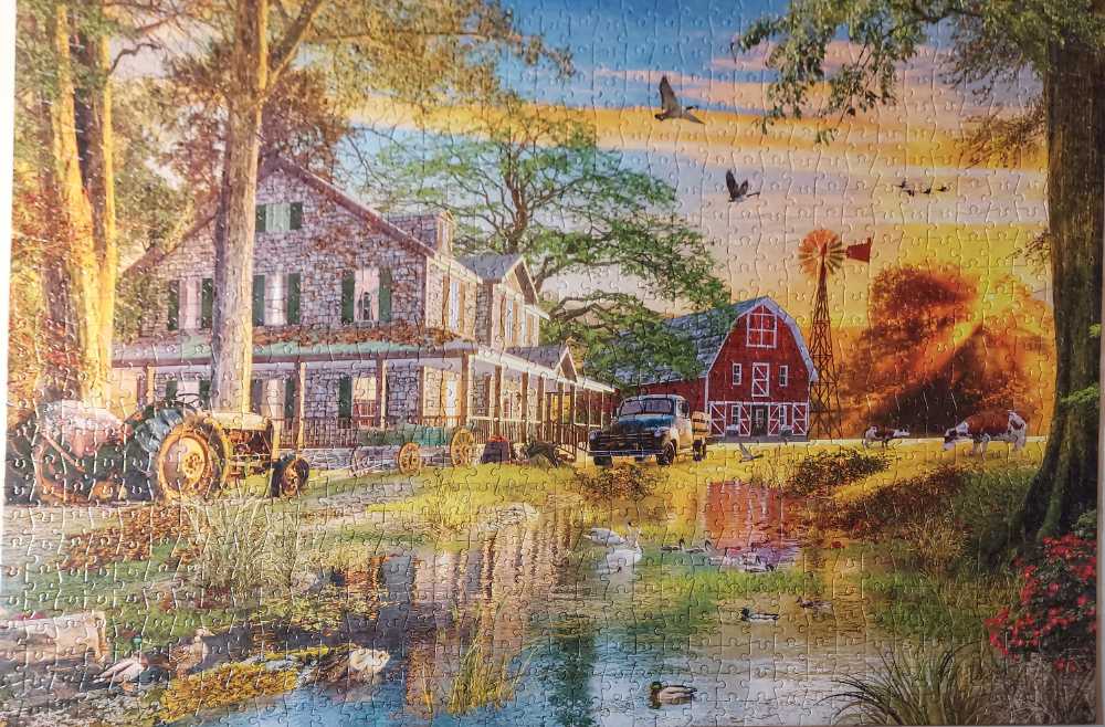 Sunset At The Farm - Buffalo Country Life puzzle collectible [Barcode 079346119356] - Main Image 2