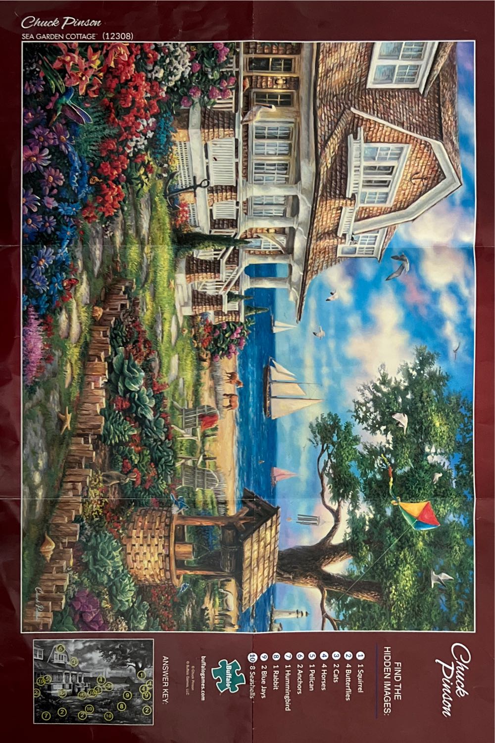 Sea Garden Cottage - Buffalo Games puzzle collectible [Barcode 079346123087] - Main Image 2