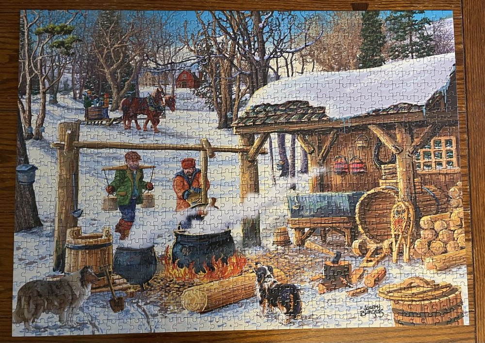 Maple Syrup Time - Vermont Christmas Company 🇺🇸 puzzle collectible [Barcode 819273022509] - Main Image 2
