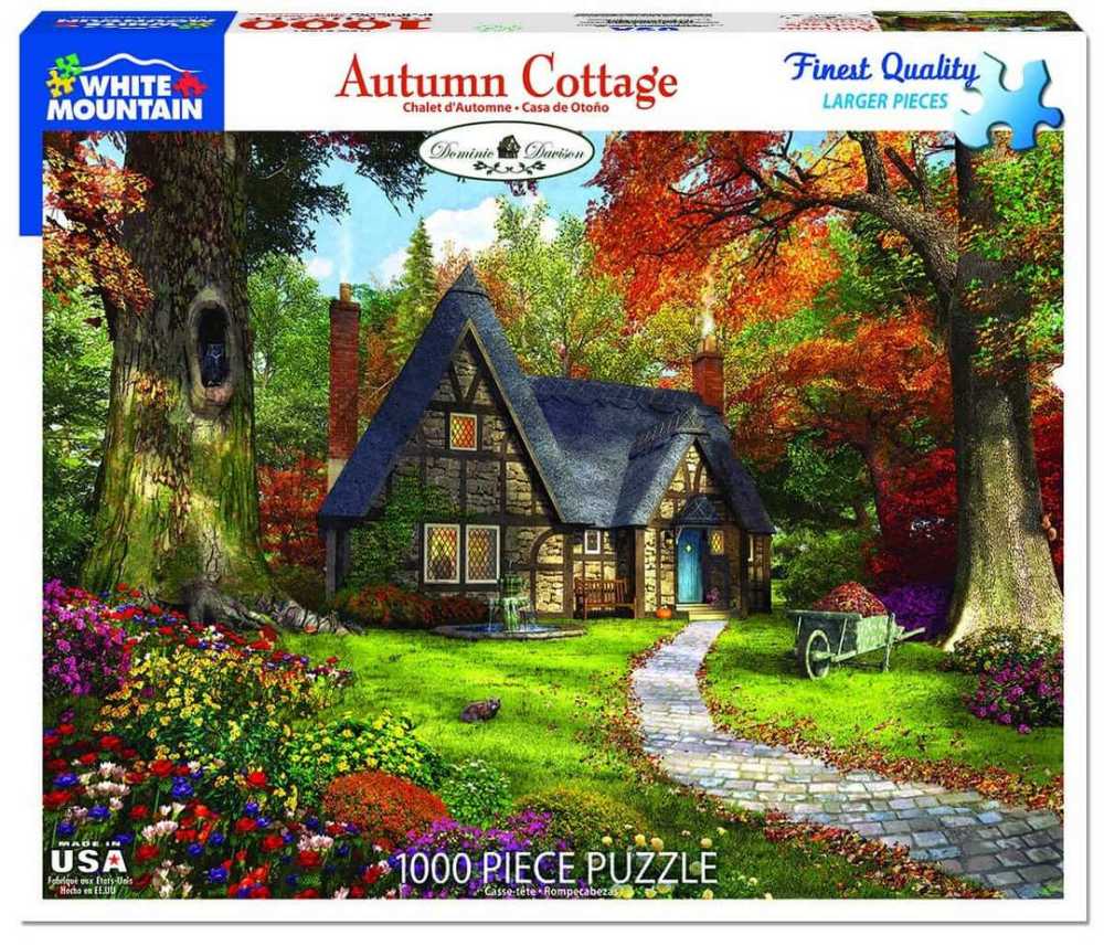 Autumn Cottage - White Mountain puzzle collectible [Barcode 724819262663] - Main Image 2