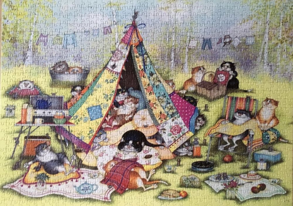 Xsold: Crazy Cats Glamping Cats  - Gibsons puzzle collectible [Barcode 5012269061871] - Main Image 3