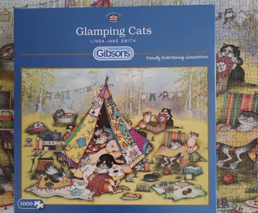 Xsold: Crazy Cats Glamping Cats  - Gibsons puzzle collectible [Barcode 5012269061871] - Main Image 4