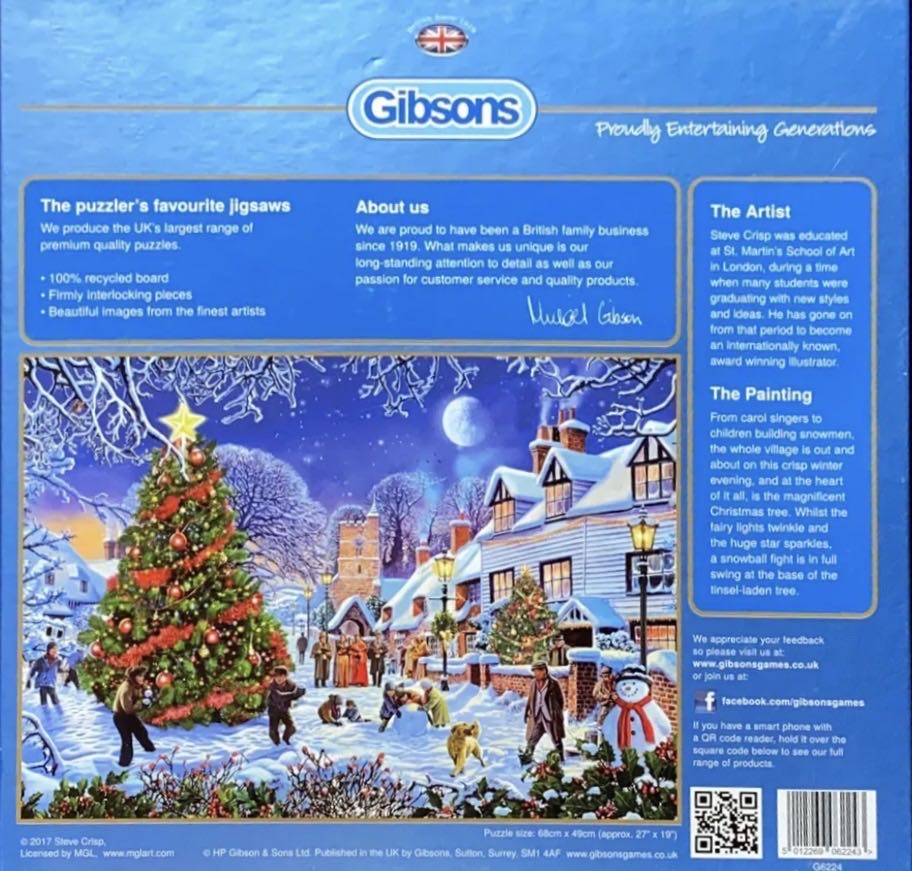 The Village Christmas Tree - Gibsons puzzle collectible [Barcode 5012269062243] - Main Image 2