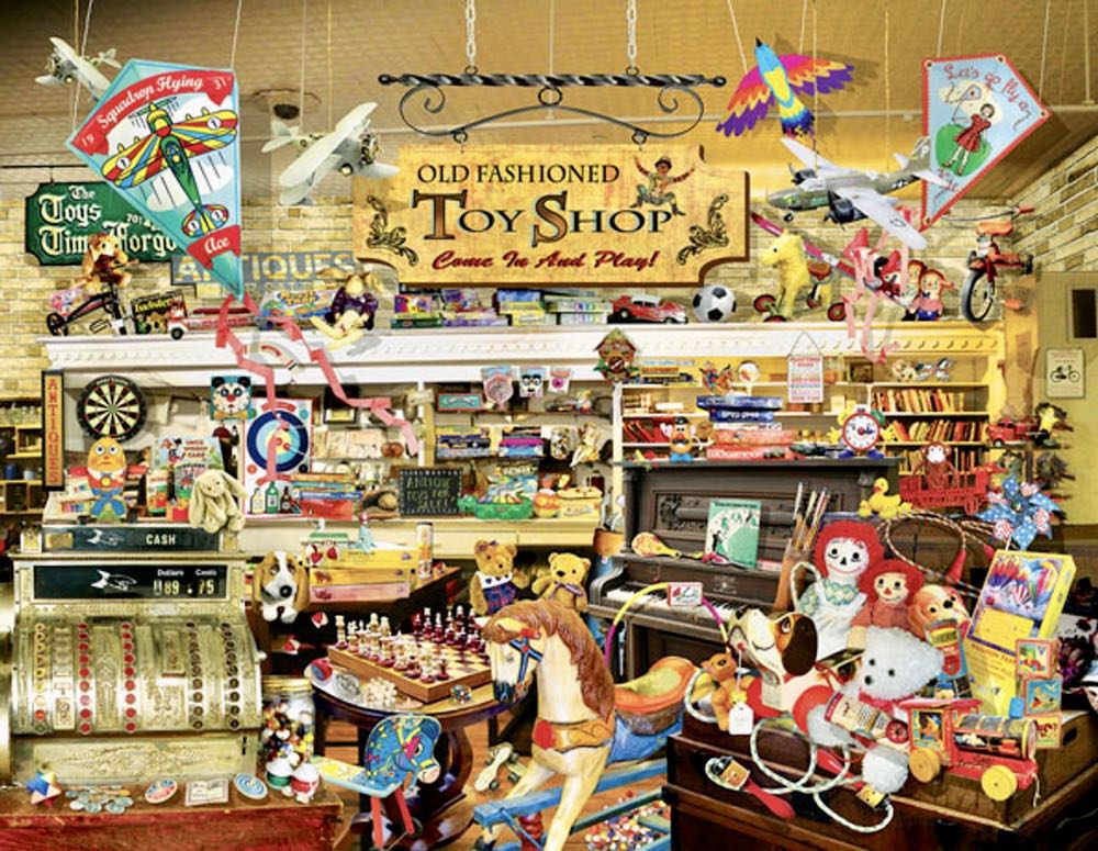 An Old Fashioned Toy Shop - SunsOut puzzle collectible [Barcode 796780349162] - Main Image 2